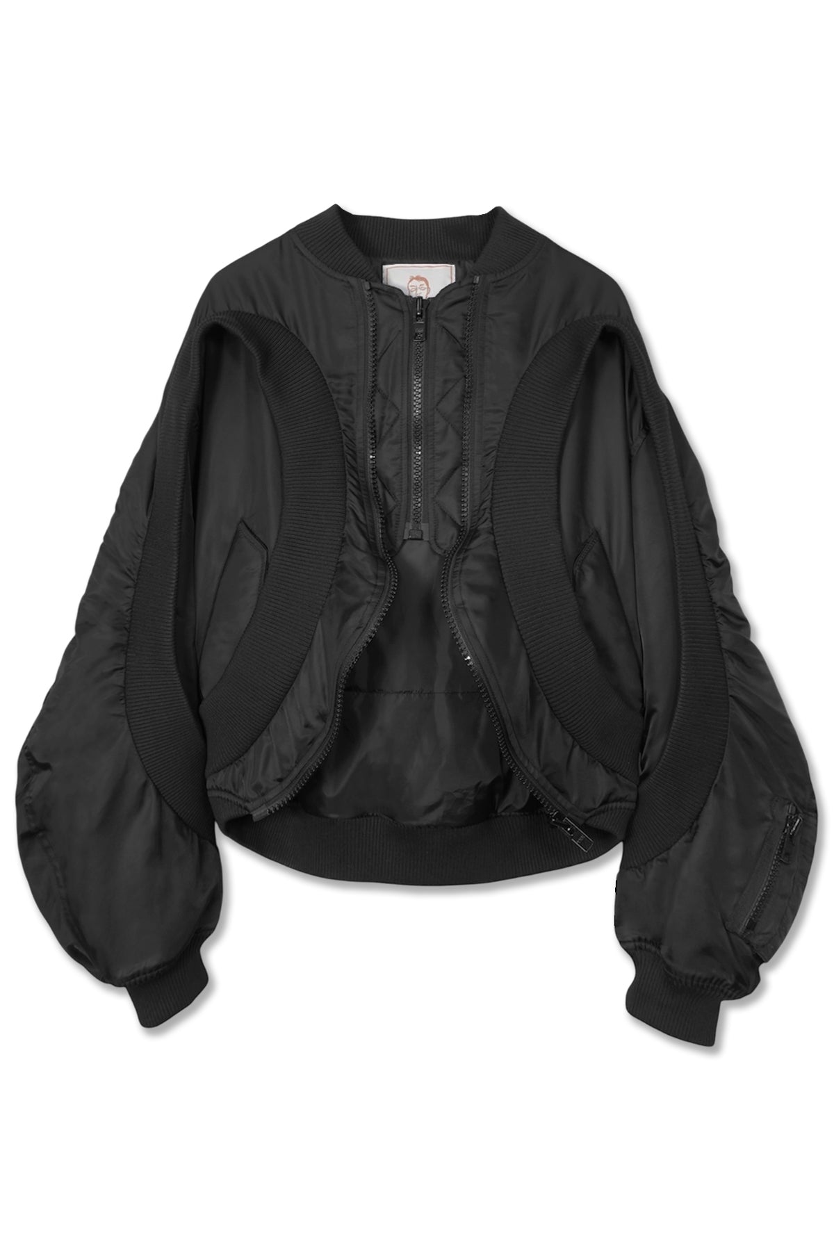 Circle ribbed nylon ma-1 -black- – Cycle by myob