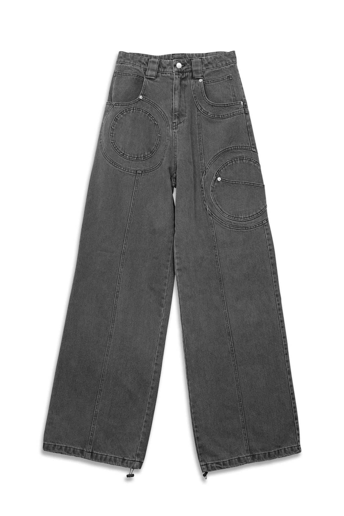 restock】circle cut-out wide pants -black- *last1 – Cycle by