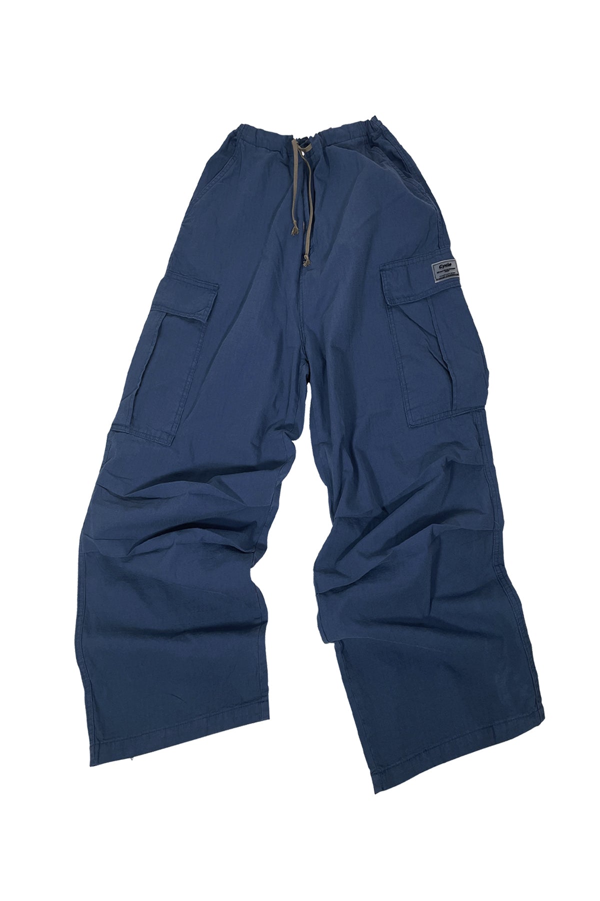 WIDE CARGO PANTS -BLUE-